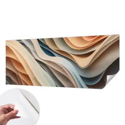 Papier peint photo imprimé sur tissu non tissé Formes ondulées