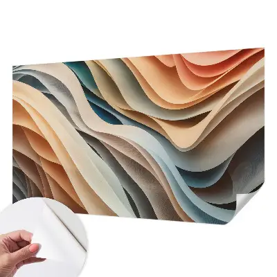 Papier peint photo imprimé sur tissu non tissé Formes ondulées