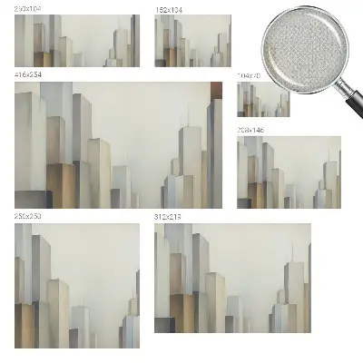 Papier peint photographique sur tissu non tissé gratte-ciel de la ville