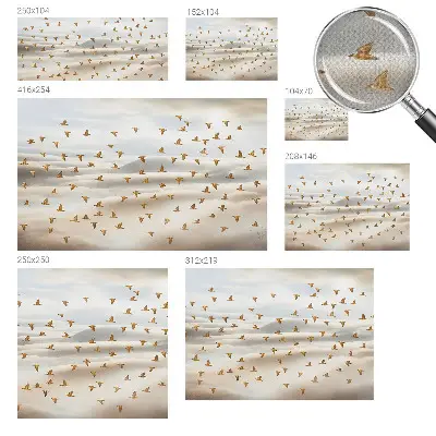 Papier peint photo sur tissu non tissé Oiseaux en vol