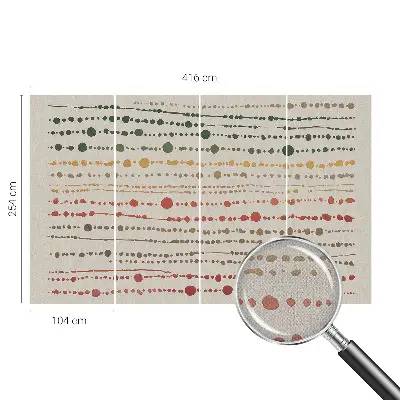 Papier peint photo imprimé sur tissu non tissé Points colorés