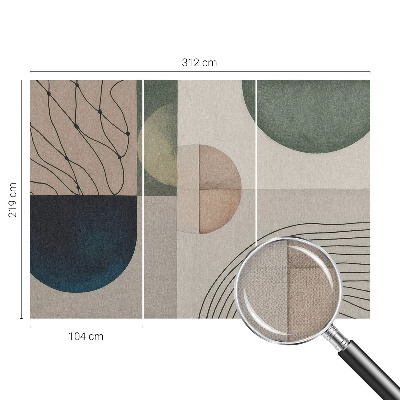 Papier peint tendance chambre adulte Geometrické tvary