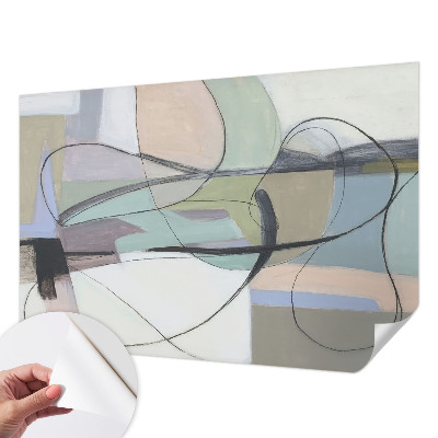 Papier peint panoramique pas cher Pastelové čiary