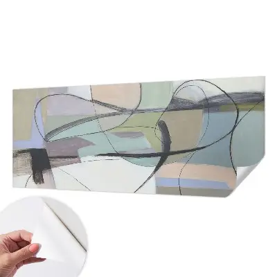 Papier peint intissé imprimé Lignes pastel