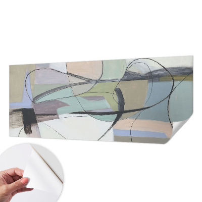 Papier peint panoramique pas cher Pastelové čiary