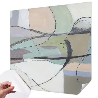 Papier peint intissé imprimé Lignes pastel