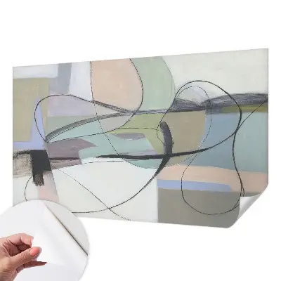 Papier peint intissé imprimé Lignes pastel