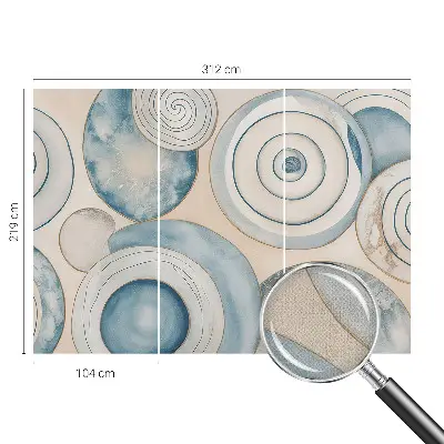 Papier peint photographique intissé tourbillons spiraux