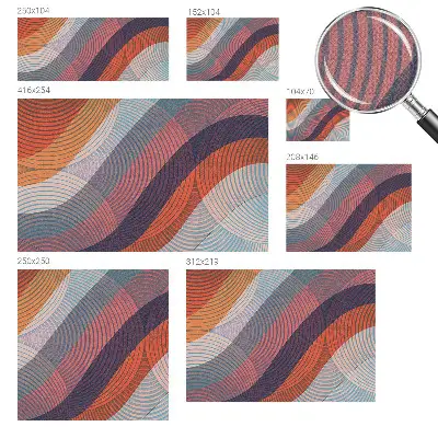 Papier peint photo sur tissu non tissé Vagues colorées