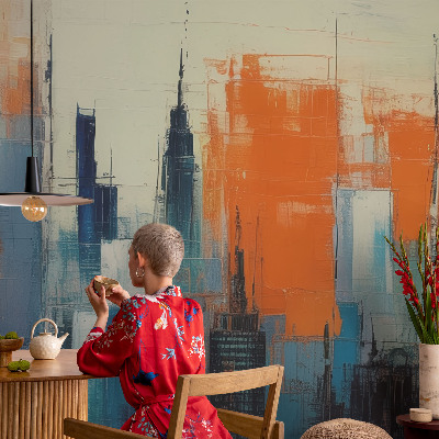 Papier peint tendance salon Abstraktné mesto