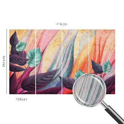 Déco papier peint salon Abstraktné listy