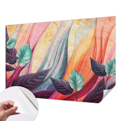 Papier peint photographique sur tissu non tissé Feuilles abstraites