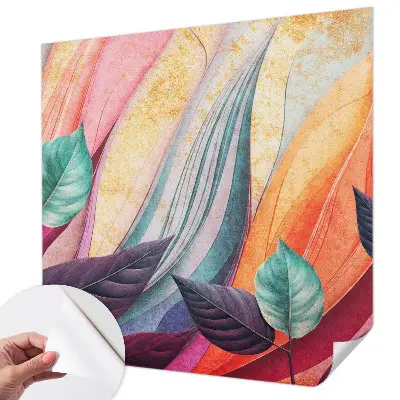 Papier peint photographique sur tissu non tissé Feuilles abstraites