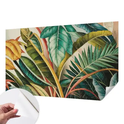 Papier peint photo grand format pour le mur feuilles exotiques