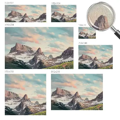 Papier peint photo sur tissu non tissé Panorama montagneux