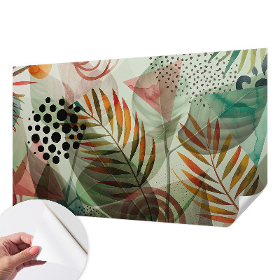 Papier peint chambre parentale Abstraktné listy