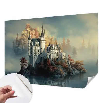 Papier peint photo imprimé sur tissu non tissé château de conte de fées