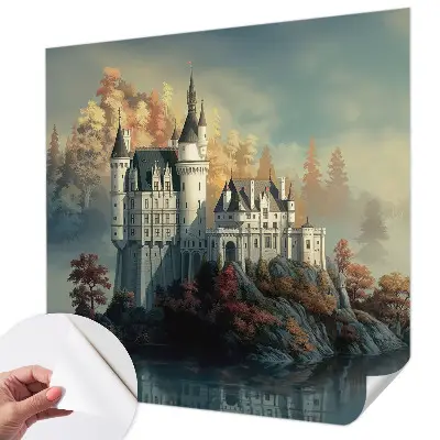 Papier peint photo imprimé sur tissu non tissé château de conte de fées