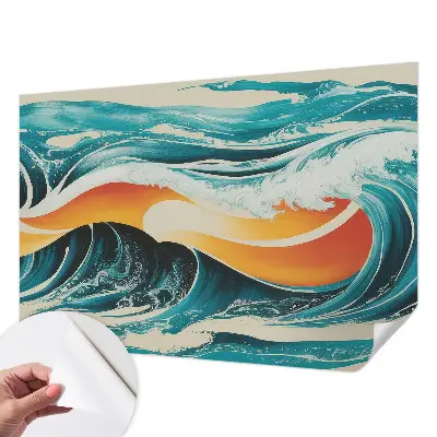 Papier peint intissé Ondes abstraites