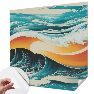 Papier peint intissé Ondes abstraites