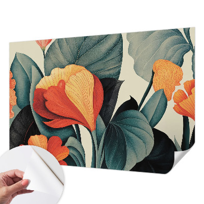 Papier peint tendance salon Farebné kvety