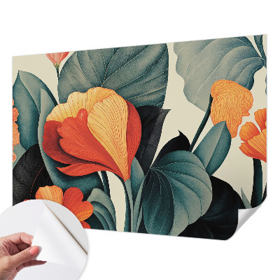 Papier peint tendance salon Farebné kvety