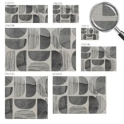 Papier peint photo imprimé sur tissu non tissé formes géométriques