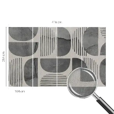 Papier peint photo imprimé sur tissu non tissé formes géométriques