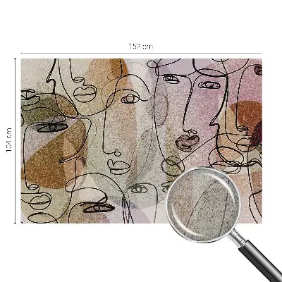 Papier peint intissé faces linéaires