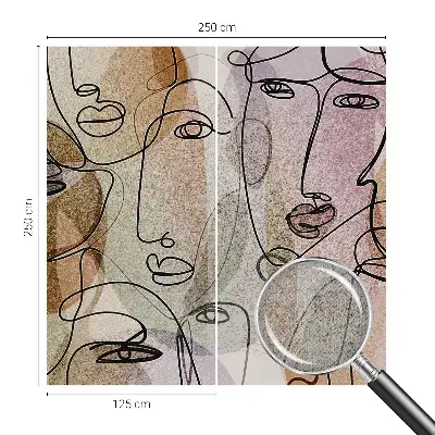 Papier peint intissé faces linéaires
