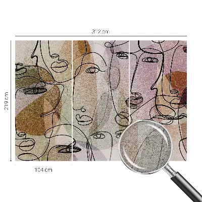 Papier peint intissé faces linéaires
