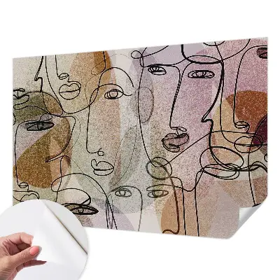 Papier peint intissé faces linéaires
