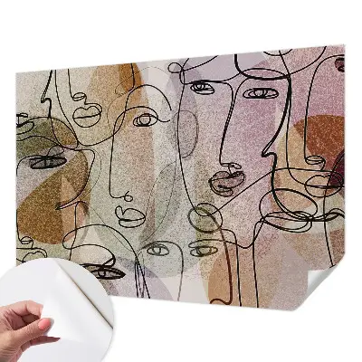 Papier peint intissé faces linéaires