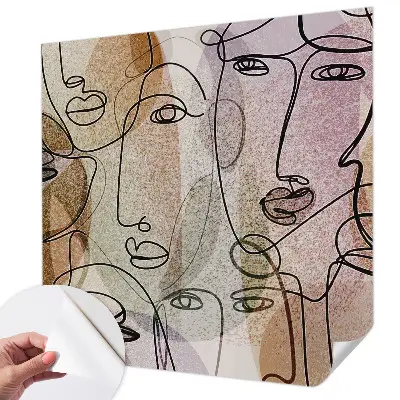 Papier peint intissé faces linéaires