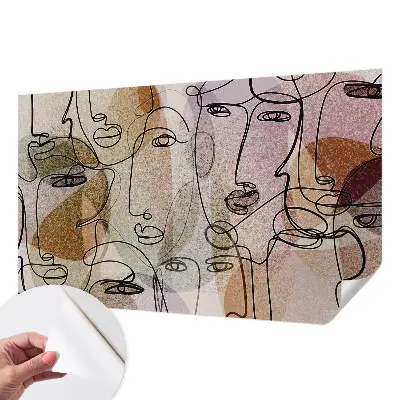 Papier peint intissé faces linéaires