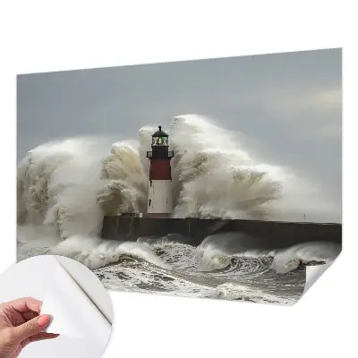 Papier peint photo sur tissu non tissé vagues de la mer