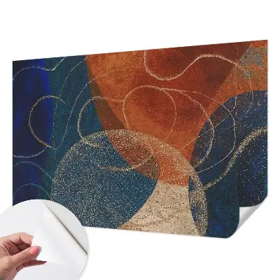 Papier peint intissé imprimé formes colorées