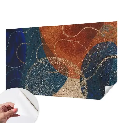 Papier peint intissé imprimé formes colorées