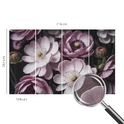 Papier peint photo imprimé sur tissu non tissé élégance florale