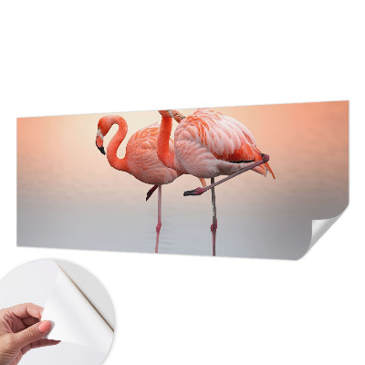 Papier peint tendance chambre adulte Jemné plameniaky