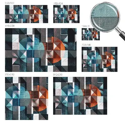 Papier peint photographique sur tissu non tissé formes abstraites