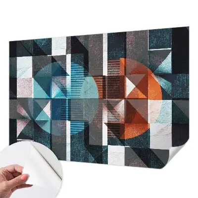 Papier peint photographique sur tissu non tissé formes abstraites