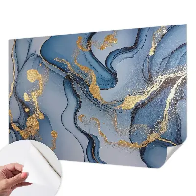 Papier peint photo imprimé sur tissu non tissé Vagues bleues