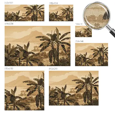 Papier peint photographique sur tissu non tissé Panorama tropical
