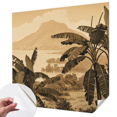 Déco papier peint salon Tropická panoráma