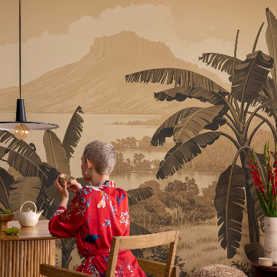 Déco papier peint salon Tropická panoráma