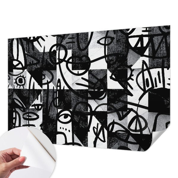 Papier peint chambre adulte cocooning Kreslenie chaosu