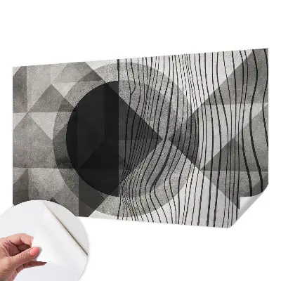 Papier peint intissé imprimé formes abstraites