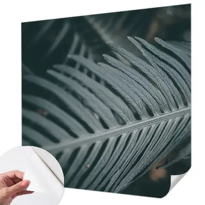 Papier peint photographique sur tissu non tissé feuille verte