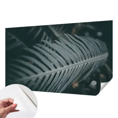 Papier peint photographique sur tissu non tissé feuille verte